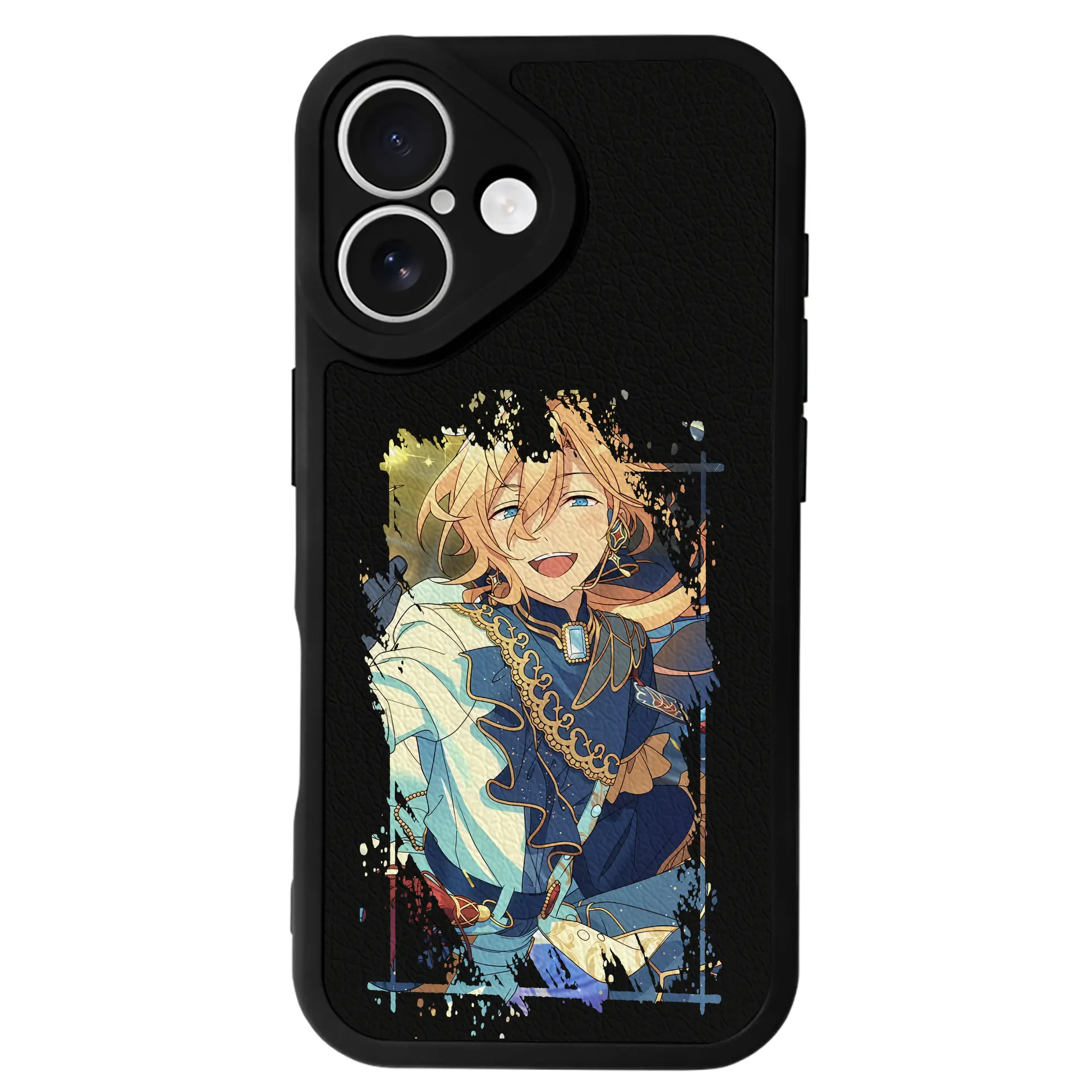 あんさん ぶる グッズ fine 天祥院英智 - IPhone 16シリーズ対応 ・ シリコンスマホケース ・ レザー調 ・ 高精度フィット ・ 耐衝撃 ・ ワイヤレス充電対応 ・ 精密カット